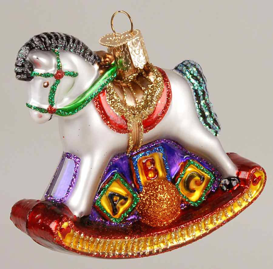 Old World Christmas Rocking Horse With Toys - No Box by Old World Christmas (Newer)-1