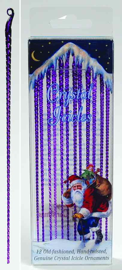 Old World Christmas Purple Crystal Icicles-Set Of 12 - With Box Bx753 by Old World Christmas (Newer)-1