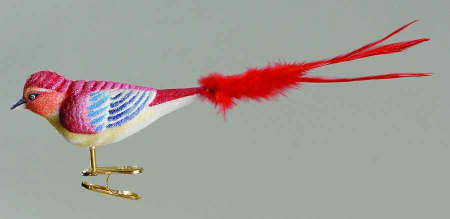 Birds - Clip-On Glistening Fantasy Bird - No Box by Old World Christmas (Newer)-1