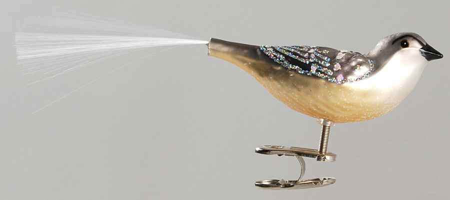 Birds - Clip-On Northern Mockingbird - No Box by Old World Christmas (Newer)-1