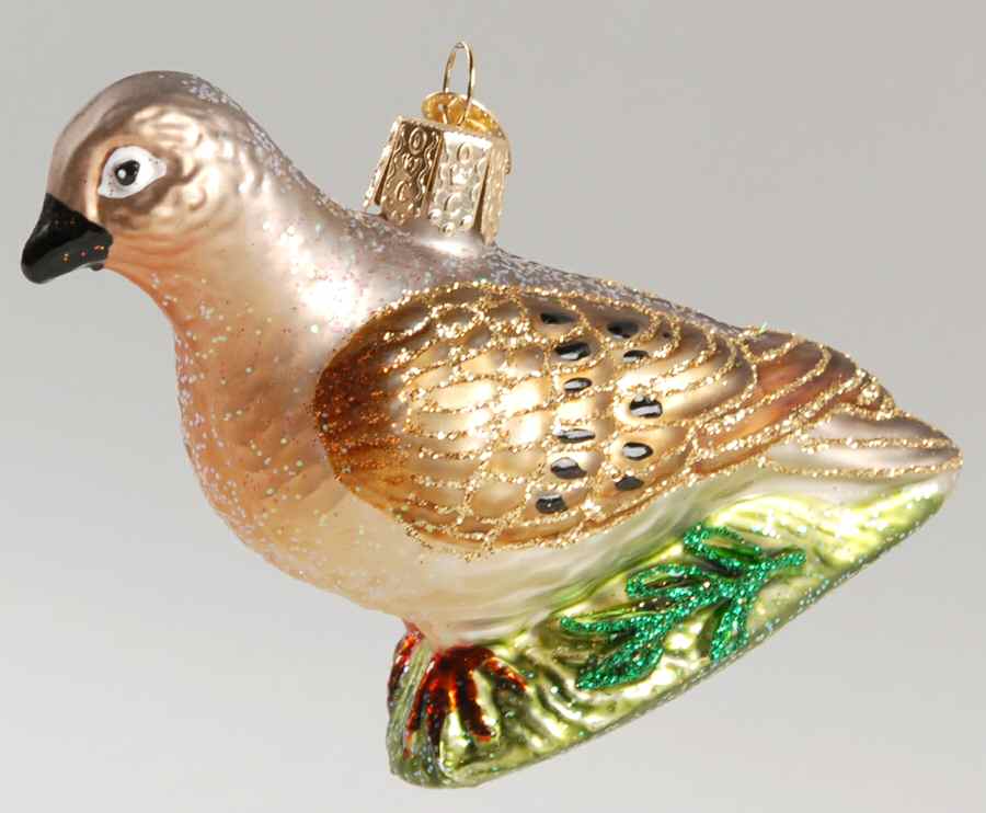 Birds-Hanging Mourning Dove - No Box by Old World Christmas (Newer)-1
