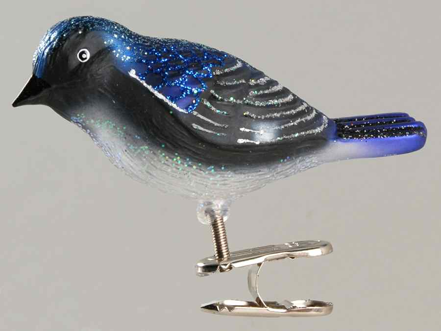 Birds - Clip-On Black-Throated Blue Warbler - No Box by Old World Christmas (Newer)-1