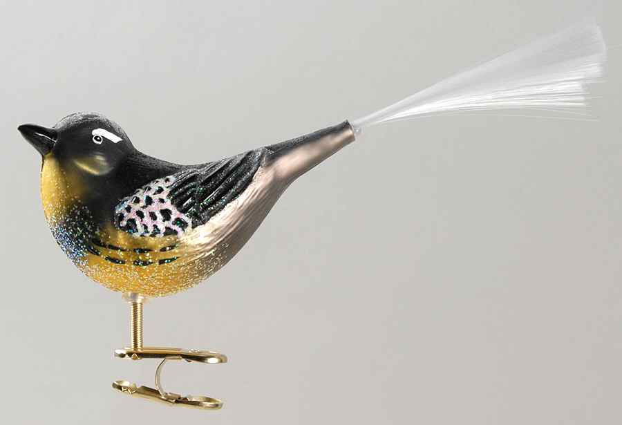 Birds - Clip-On Magnolia Warbler - No Box by Old World Christmas (Newer)-1