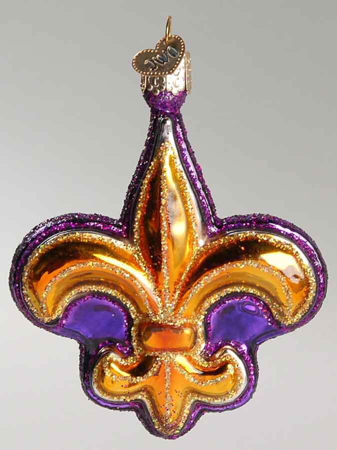 Old World Christmas Fleur-De-Lis - Purple - No Box Nb1294 by Old World Christmas (Newer)-1