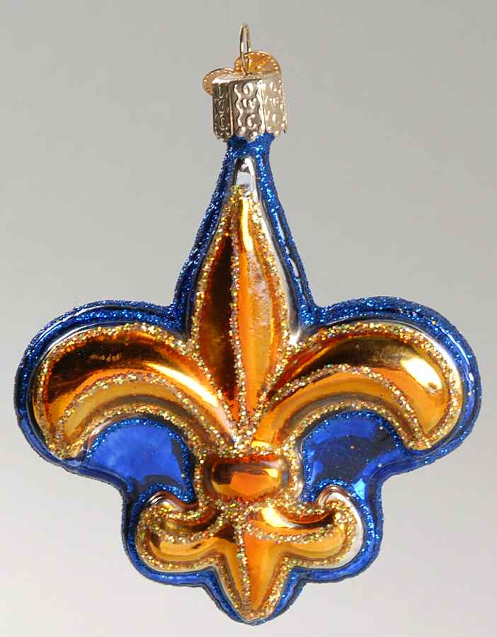 Old World Christmas Fleur-De-Lis - Blue - No Box Nb1292 by Old World Christmas (Newer)-1