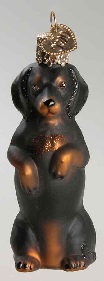 Animals Dachshund-Sitting Up - No Box by Old World Christmas (Newer)-1