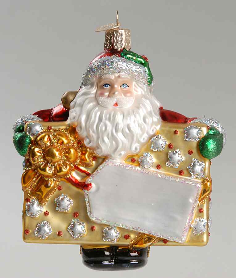 Santa and Mrs Claus Special Delivery-Yellow - No Box by Old World Christmas (Newer)-1