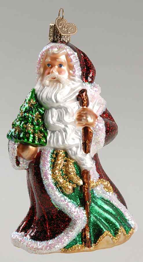 Santa and Mrs Claus Windswept Santa - No Box by Old World Christmas (Newer)-1