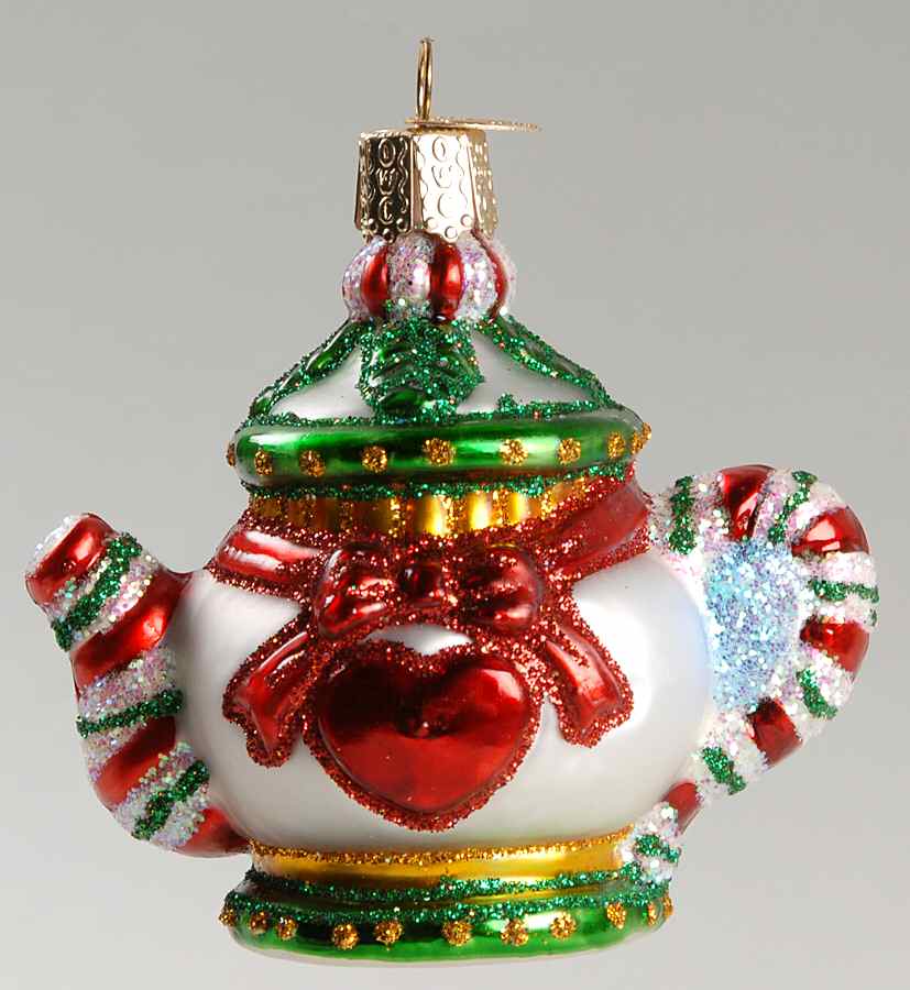 Food and Drink Holiday Teapot - No Box by Old World Christmas (Newer)-1