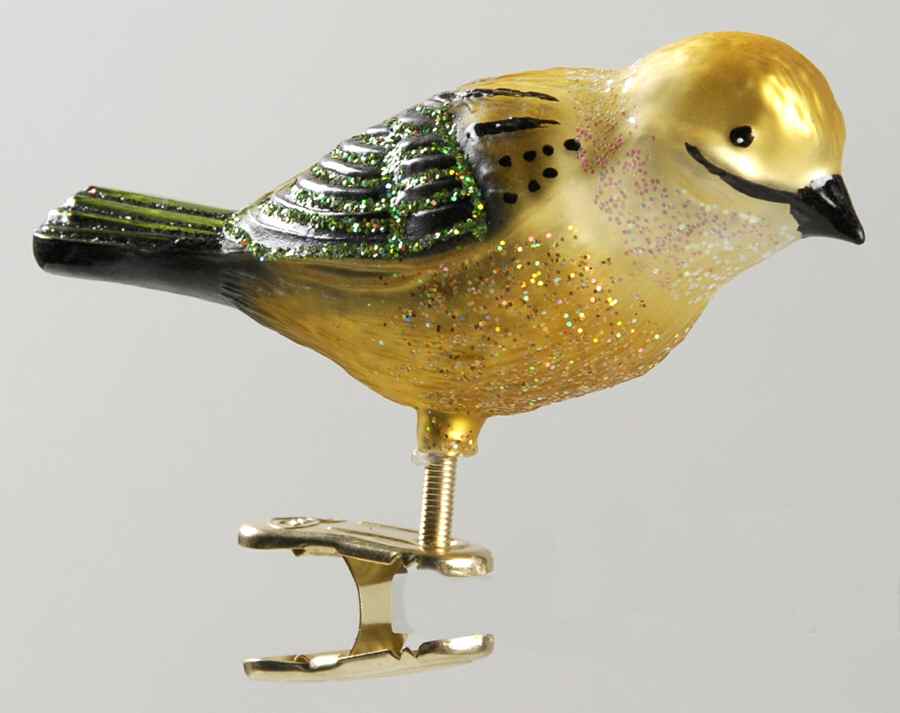 Birds - Clip-On Silver-Throated Tanager - No Box by Old World Christmas (Newer)-1