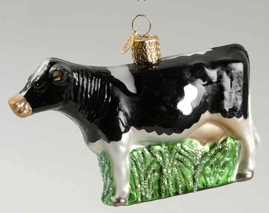 Animals Dairy Cow-Black - No Box by Old World Christmas (Newer)-1