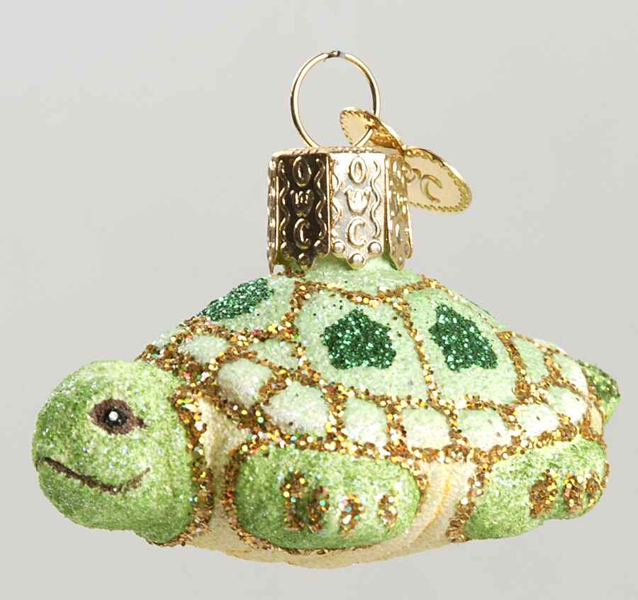 Old World Christmas Glistening Mini Turtle - No Box Nb1205 by Old World Christmas (Newer)-1