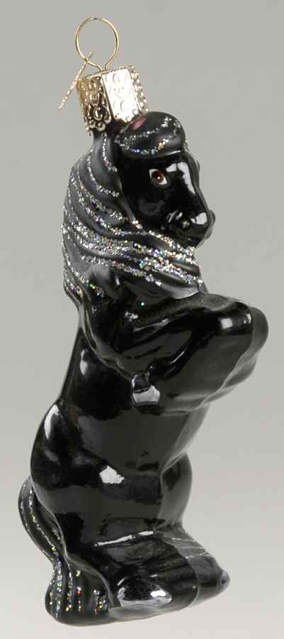 Animals Horse - Black - No Box 67b by Old World Christmas (Newer)-1