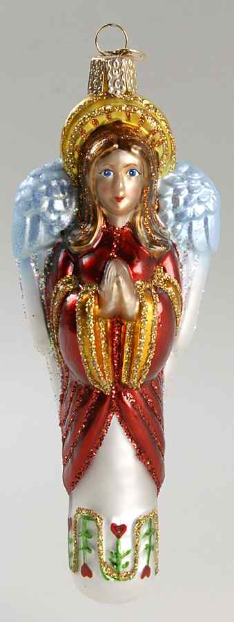 Angels Slender Angel-Red - With Box 50b by Old World Christmas (Newer)-1