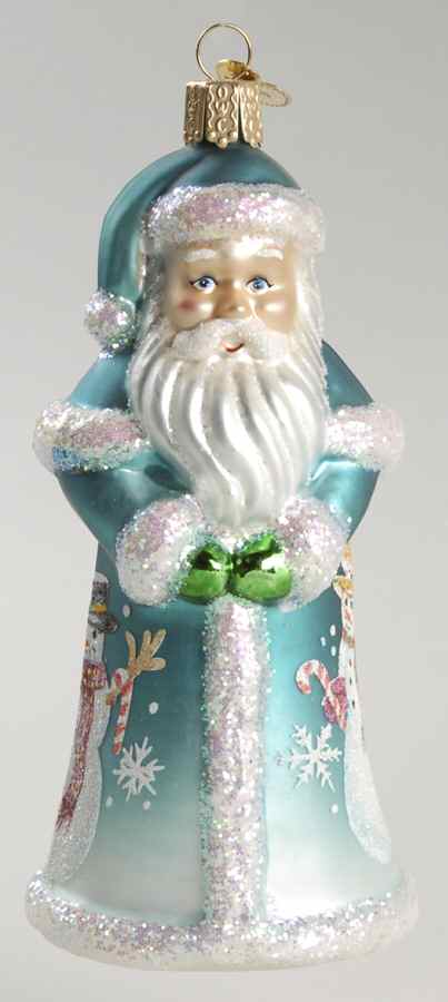 Santa and Mrs Claus Glistening Frosty Santa - No Box by Old World Christmas (Newer)-1