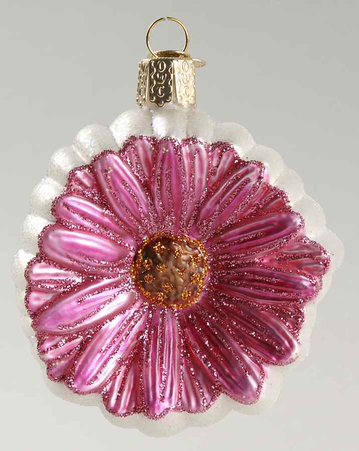 Old World Christmas Chrysanthemum-White/Hot Pink - No Box Nb1296 by Old World Christmas (Newer)-1