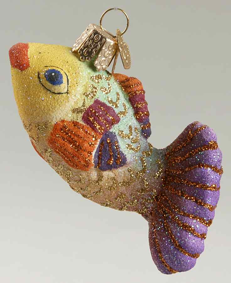 Fish and Marine Life Glistening Tropical Fish - No Box by Old World Christmas (Newer)-1
