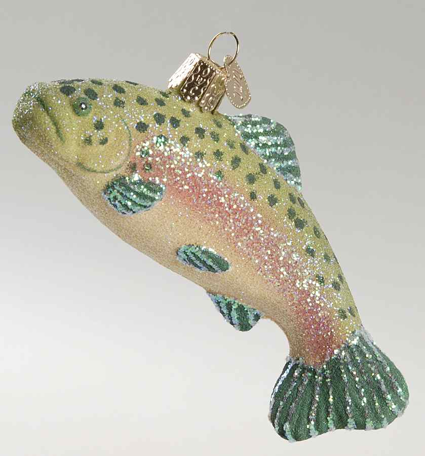Fish and Marine Life Glistening Trout - No Box by Old World Christmas (Newer)-1