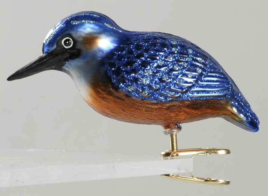 Birds - Clip-On Kingfisher - No Box by Old World Christmas (Newer)-1