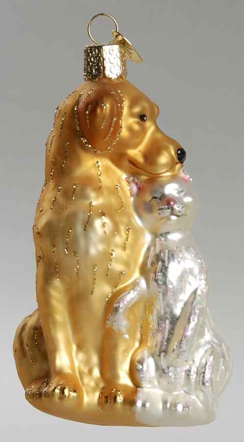Animals Best Friends - Cat & Dog - No Box by Old World Christmas (Newer)-1