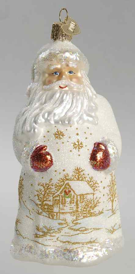 Old World Christmas Glistening Scenic Santa - No Box Nb1477 by Old World Christmas (Newer)-1