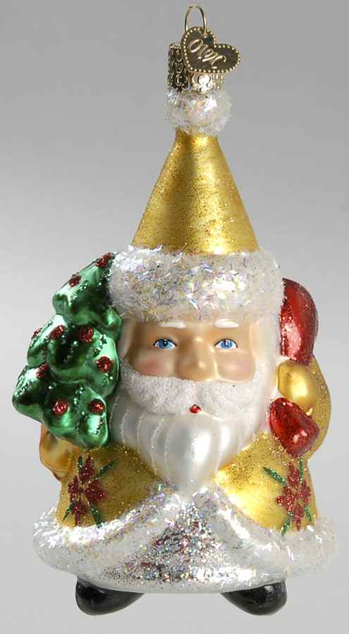 Santa and Mrs Claus St Petersburg Santa-Yellow - No Box by Old World Christmas (Newer)-1