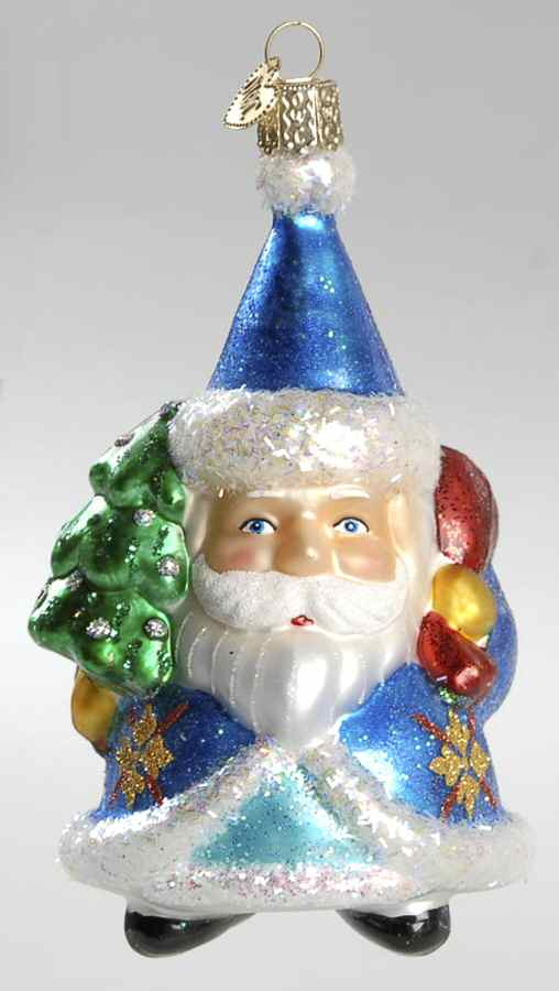 Santa and Mrs Claus St Petersburg Santa-Blue - No Box by Old World Christmas (Newer)-1