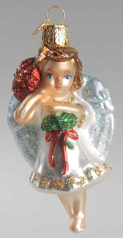 Angels Poinsettia Baby Angel - No Box by Old World Christmas (Newer)-1