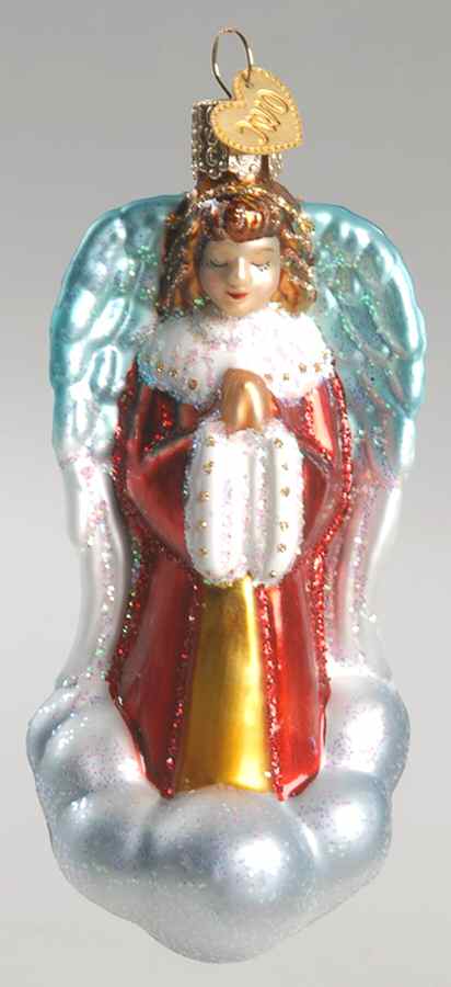 Angels Cloud Angel Red - No Box by Old World Christmas (Newer)-1