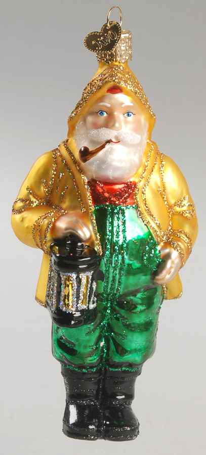 Old World Christmas Salty Santa - Fisherman - No Box Nb1670 by Old World Christmas (Newer)-1