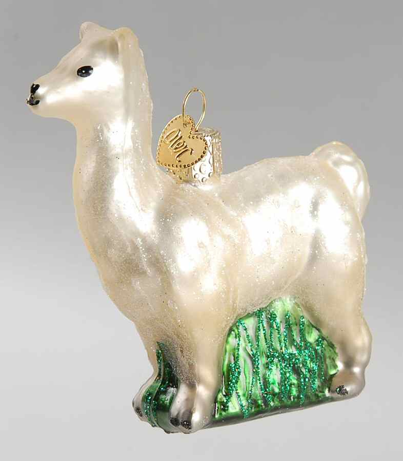 Old World Christmas Llama White - No Box Nb1559 by Old World Christmas (Newer)-1