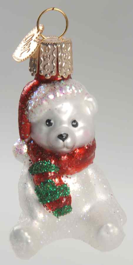 Old World Christmas Mini Chilly Bear White - No Box Nb1584 by Old World Christmas (Newer)-1