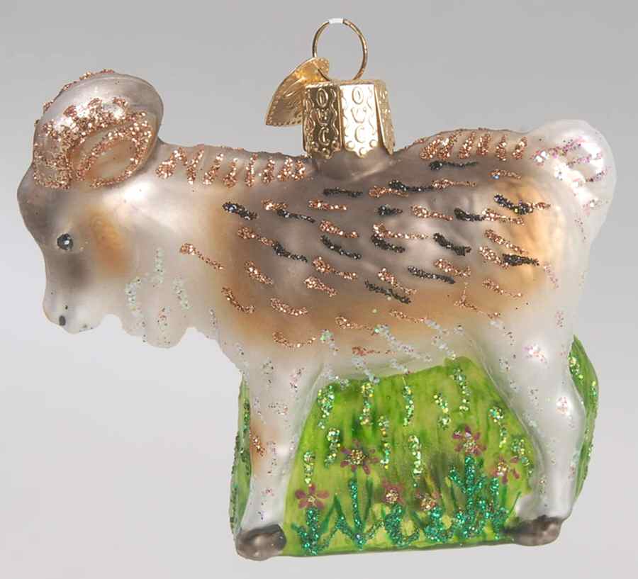 Old World Christmas Billy Goat Brown - No Box Nb1565 by Old World Christmas (Newer)-1