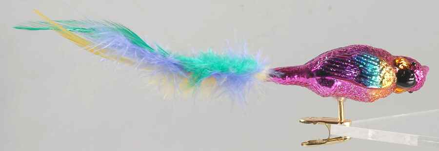 Birds - Clip-On Carnival Parrot - No Box by Old World Christmas (Newer)-1