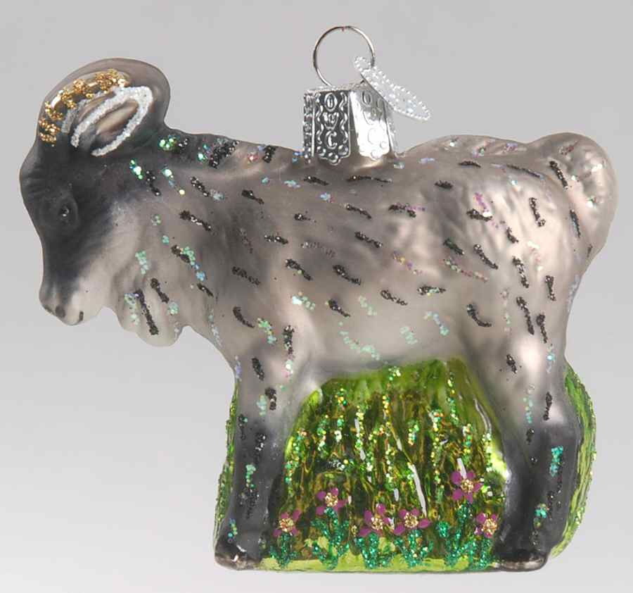 Old World Christmas Billy Goat Grey - No Box Nb1564 by Old World Christmas (Newer)-1