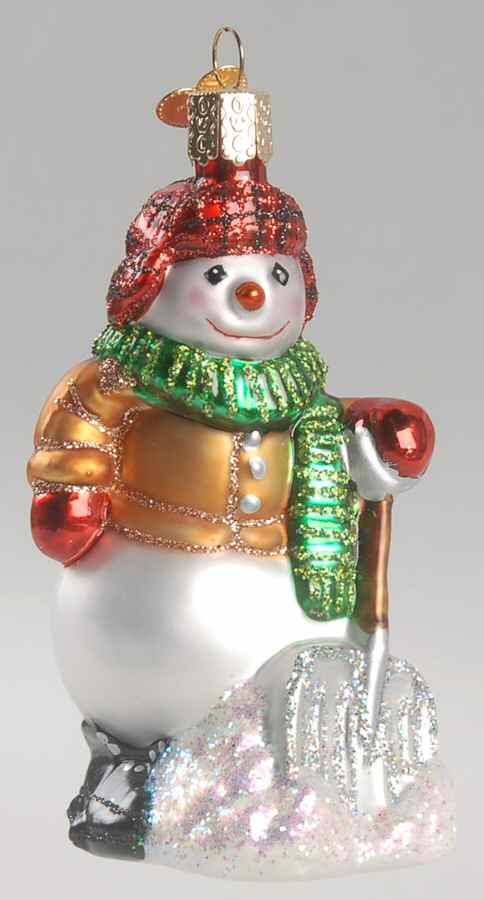 Snowmen Shoveling Snowman - No Box by Old World Christmas (Newer)-1