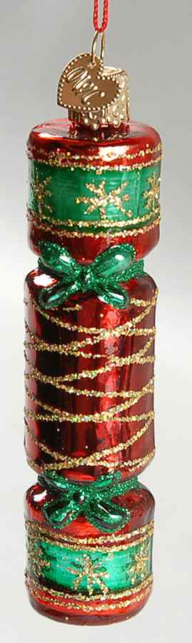 Old World Christmas Christmas Cracker Red - No Box Nb1615 by Old World Christmas (Newer)-1