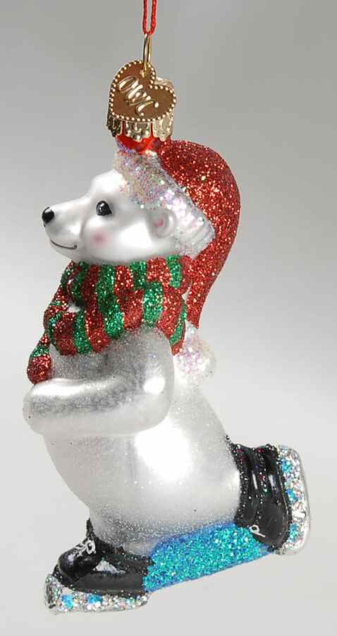 Old World Christmas Skating Bear - No Box Nb1586 by Old World Christmas (Newer)-1