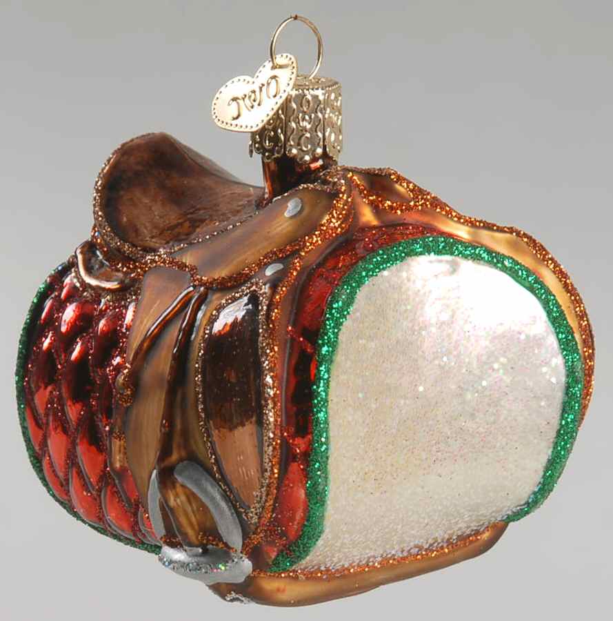 Old World Christmas English Saddle-Red/Green - No Box Nb1641 by Old World Christmas (Newer)-1