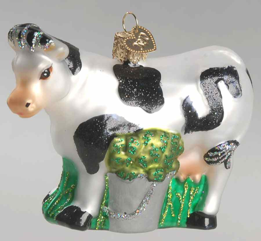 Animals Cash Cow - No Box by Old World Christmas (Newer)-1