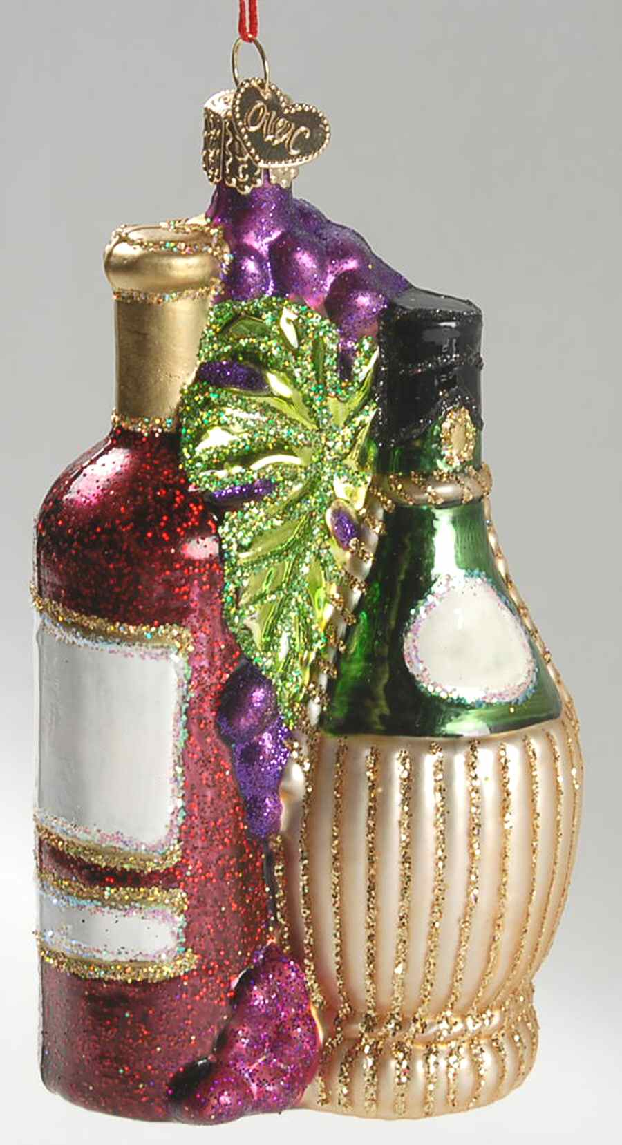 Wine, Spirits & More Fruit Of The Vine Wine Bottles - No Box by Old World Christmas (Newer)-1