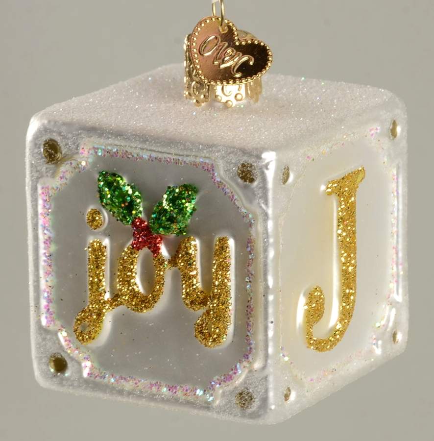 Old World Christmas Joy Block - No Box Nb2424 by Old World Christmas (Newer)-1