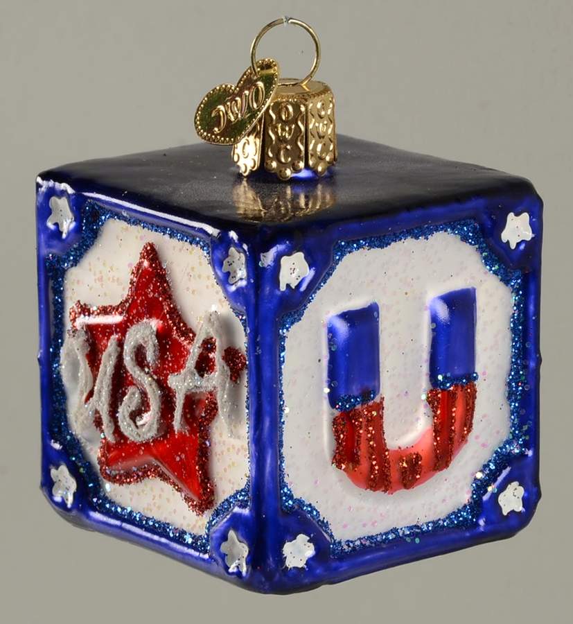 Old World Christmas USA Block - No Box Nb2423 by Old World Christmas (Newer)-1