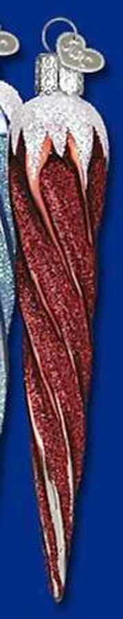 Old World Christmas Tone On Tone Icicle Red - No Box Nb1771 by Old World Christmas (Newer)-1
