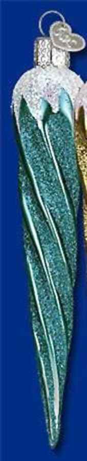 Old World Christmas Tone On Tone Icicle Green - No Box Nb1768 by Old World Christmas (Newer)-1