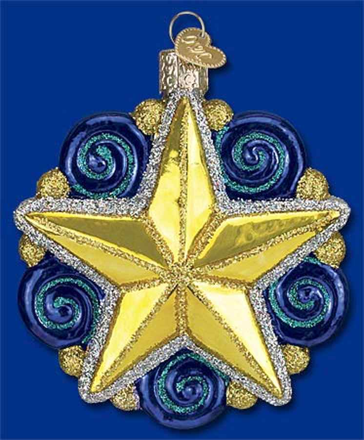 Celestial Swirly Star - No Box by Old World Christmas (Newer)-1
