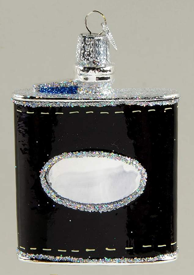 Wine, Spirits & More Flask - No Box by Old World Christmas (Newer)-1