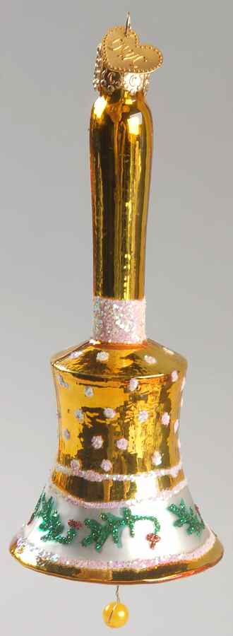 Music Holly Handbell-Gold - No Box by Old World Christmas (Newer)-1