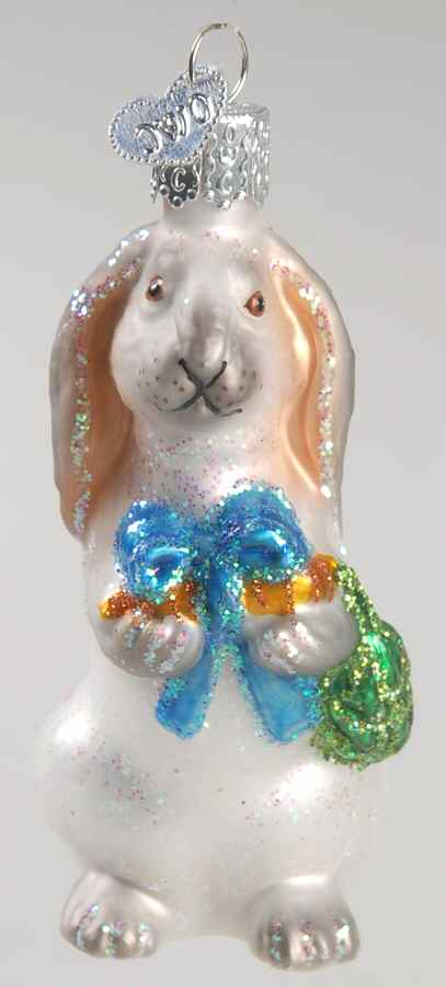 Easter Flopsy Rabbit White - With Box 50a by Old World Christmas (Newer)-1
