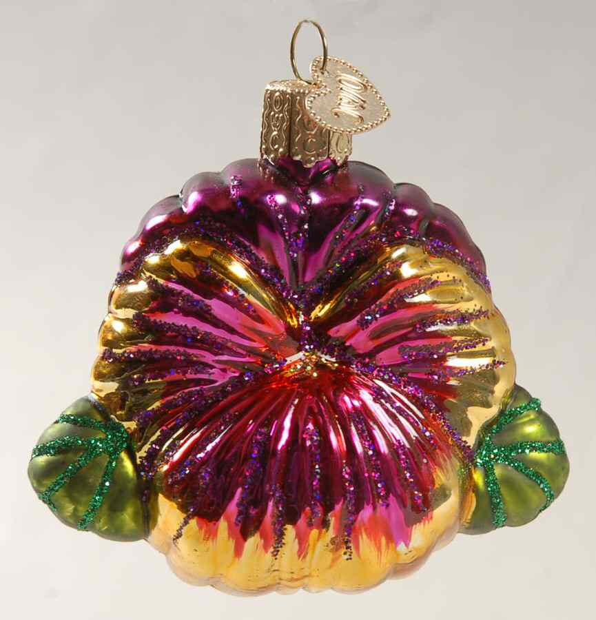 Old World Christmas Pansy Pink - No Box Nb1864 by Old World Christmas (Newer)-1